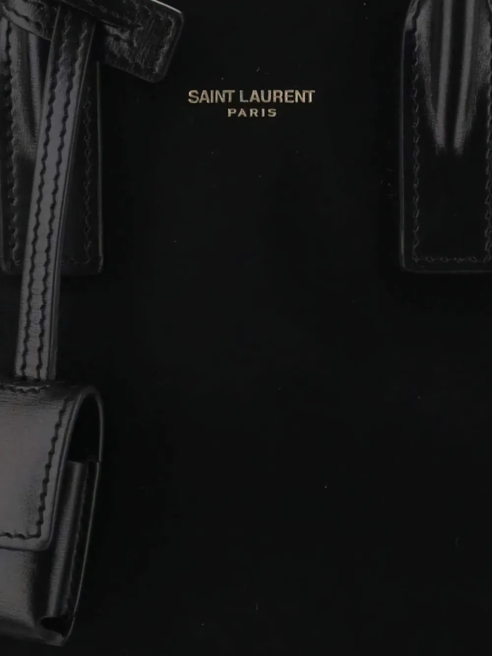 Saint Laurent Baby Sac De Jour Calf Leather Tote Bag In Black