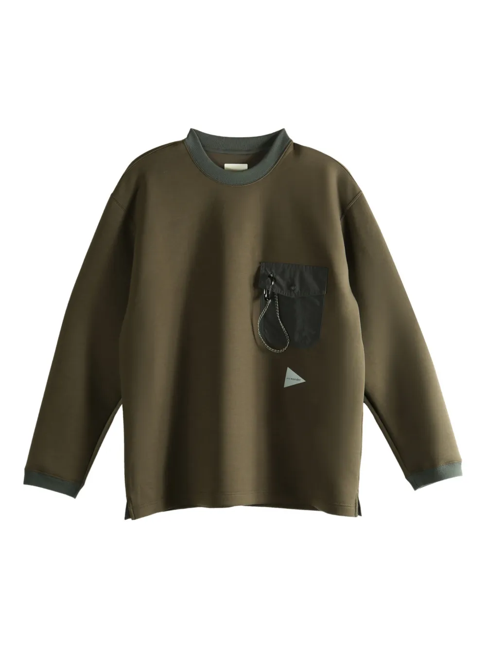 and Wander sudadera con bolsillo en el pecho | marrón | Image 1