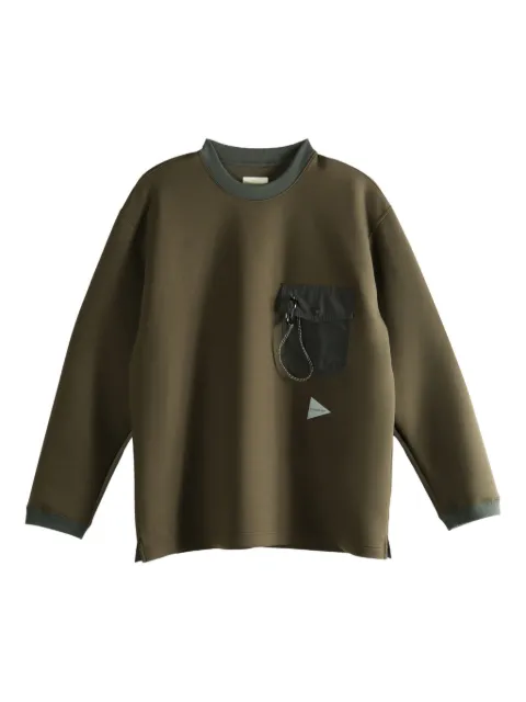 and Wander chest-pocket crew-neck sweatshirt 