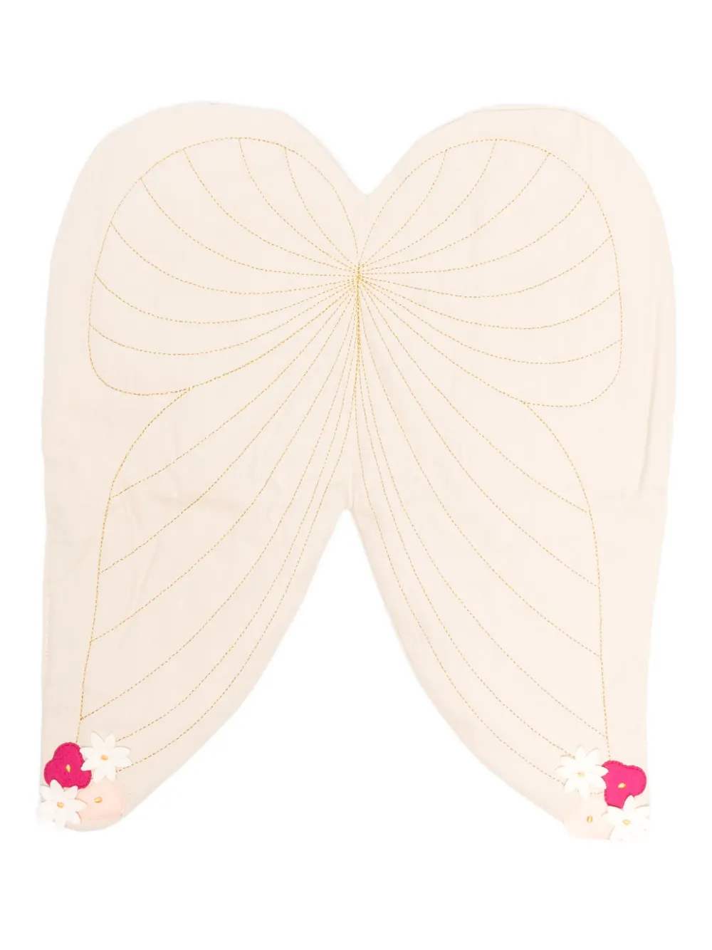 Avery Row flower-appliqué wing toy - Nude