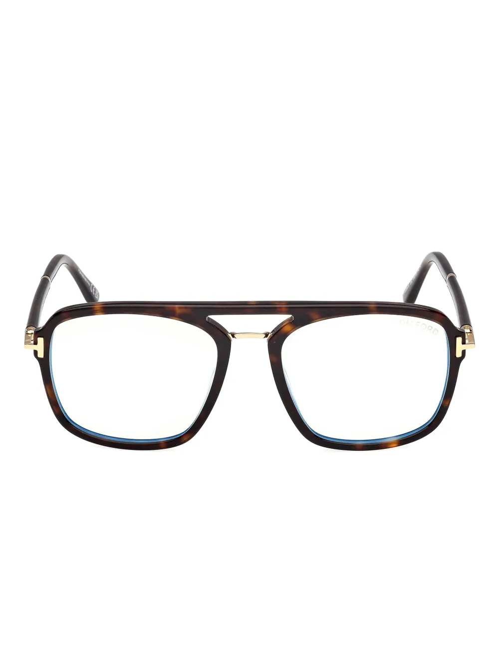Tom Ford Geometric Frame Plain Mirror In Brown
