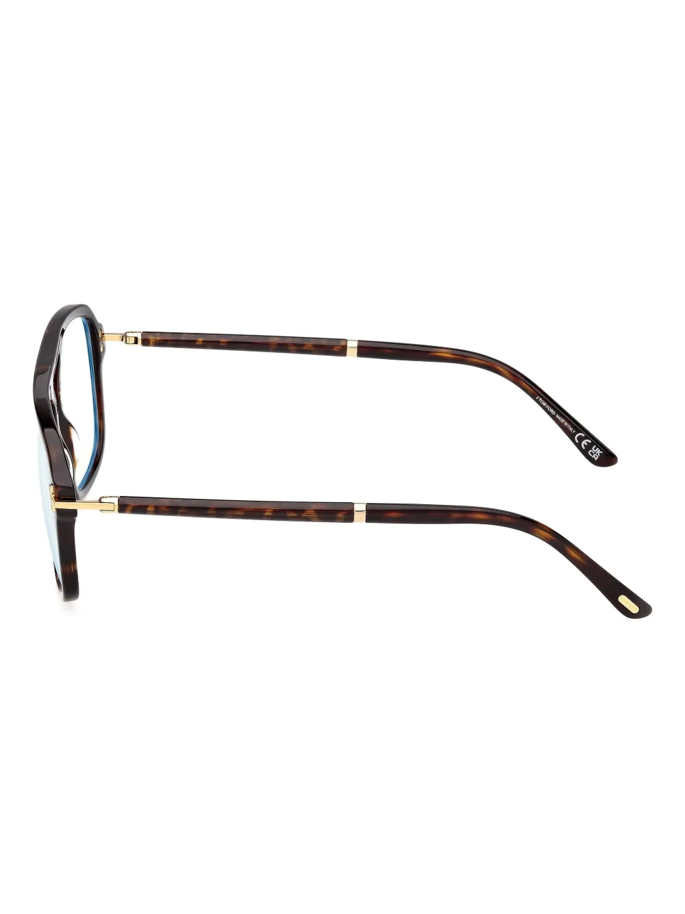 Tom Ford Geometric Frame Plain Mirror In Brown