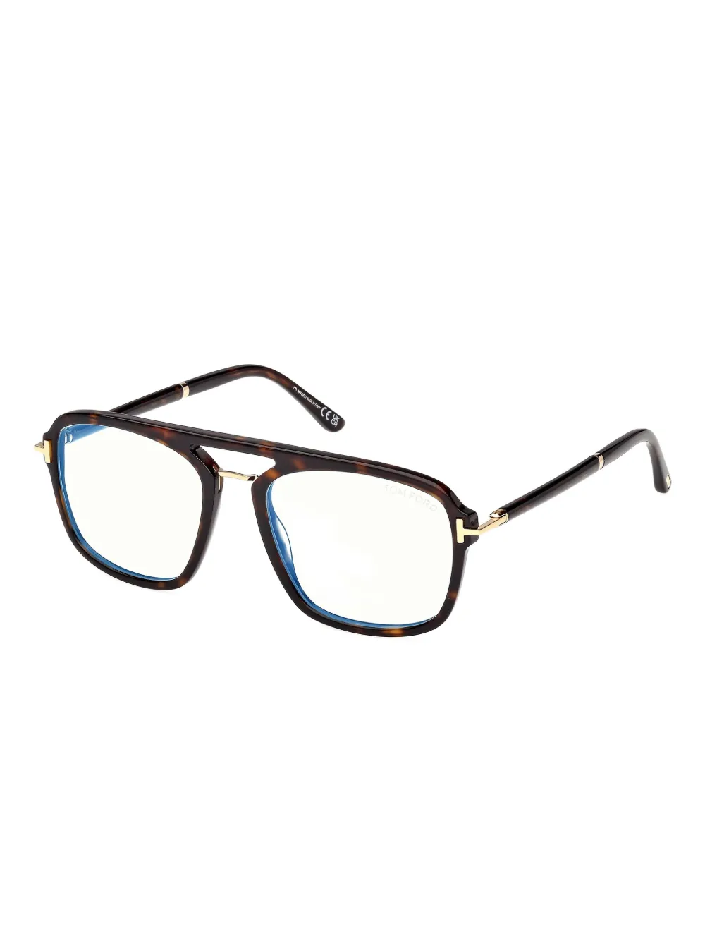 Tom Ford Geometric Frame Plain Mirror In Brown