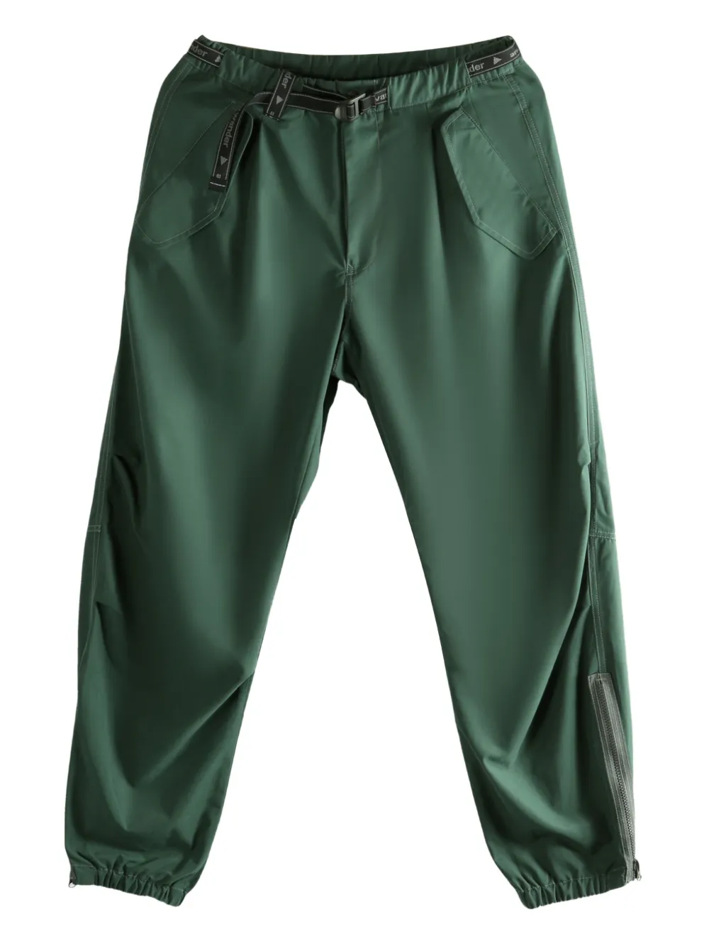 and Wander belted-waist track pants | Green | Image 1