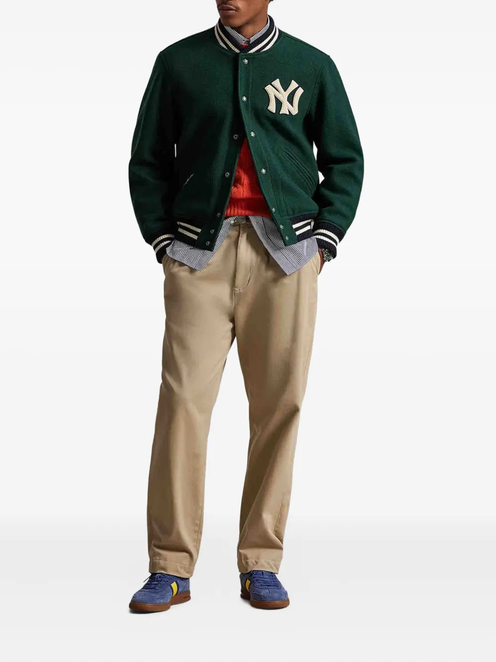 Polo Ralph Lauren Jaqueta x Yankees com listras na barra | Jaqueta bomber | Image 2