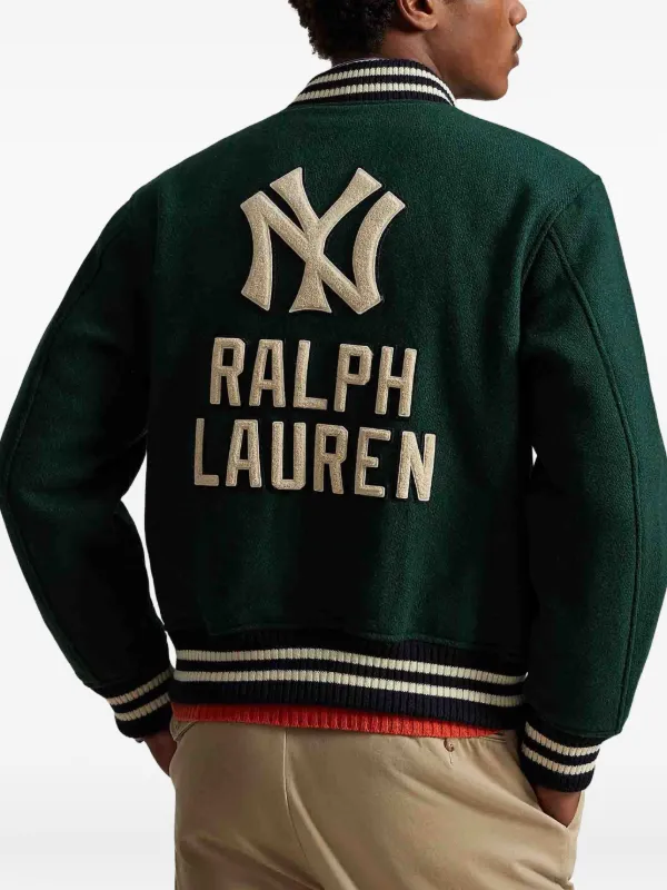 Polo Ralph Lauren xYankees striped-hem Jacket | Green | FARFETCH