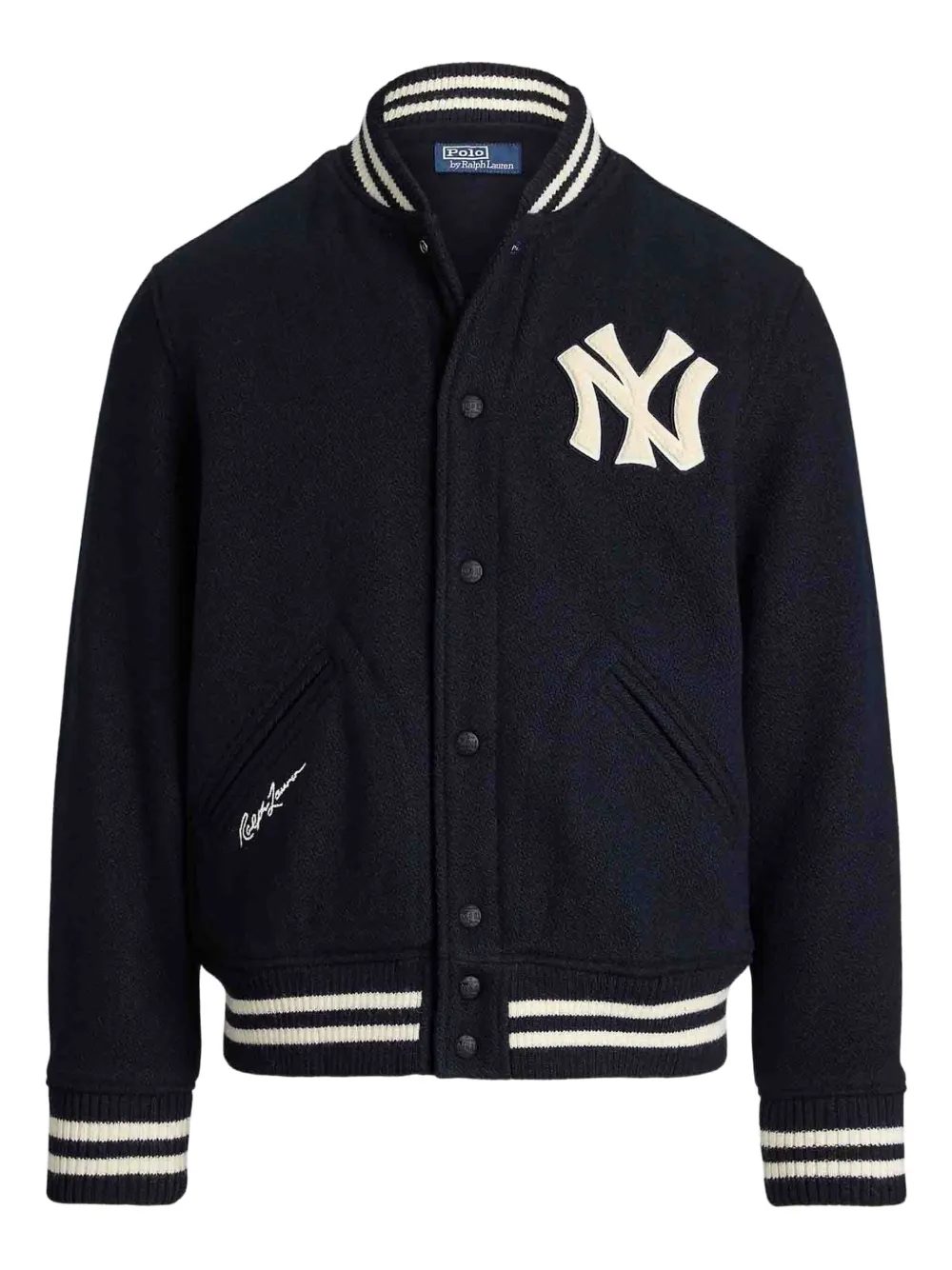Polo Ralph Lauren chamarra con dobladillo de rayas en colaboración con Yankees | azul | Image 1