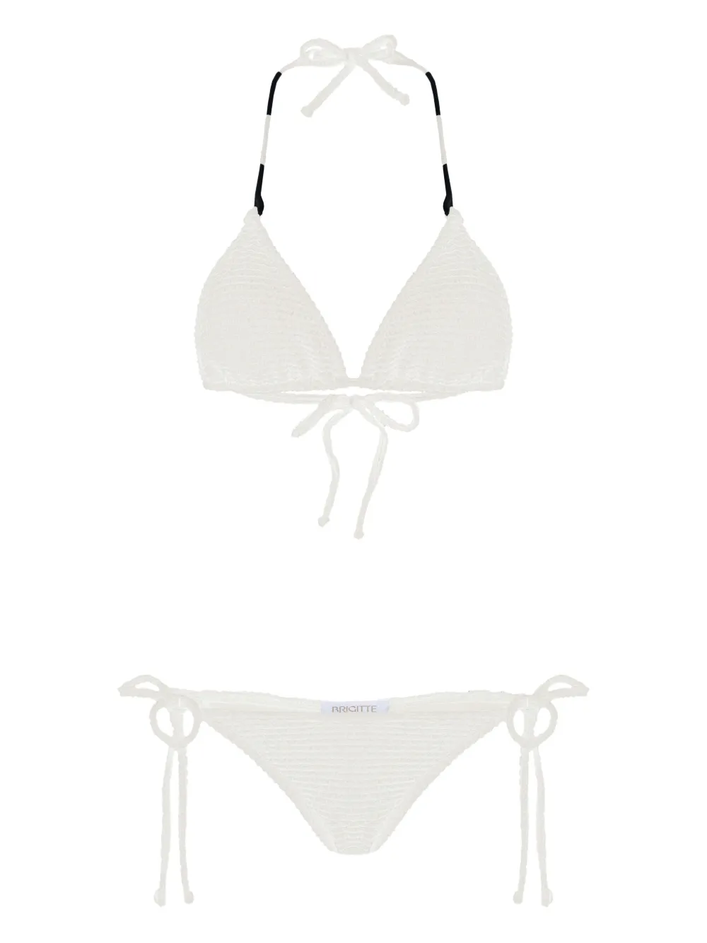 Brigitte tie-fastening triangle bikini - Toni neutri