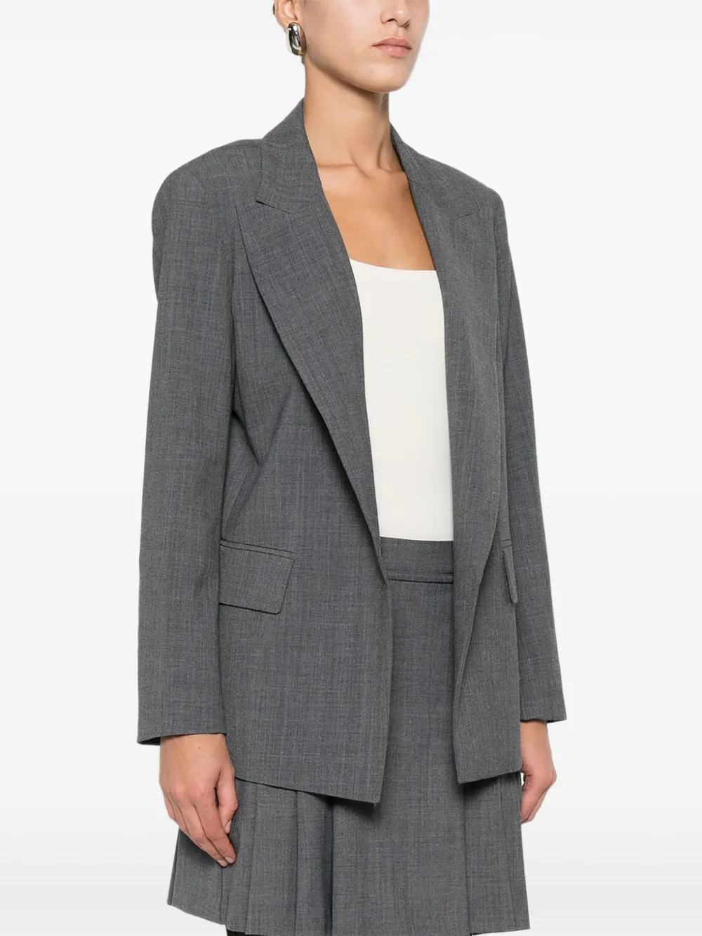 Marella Blazer met open voorkant Grijs