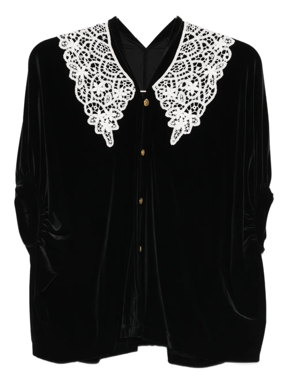 Junya Watanabe Lace Collar Shirt In Black