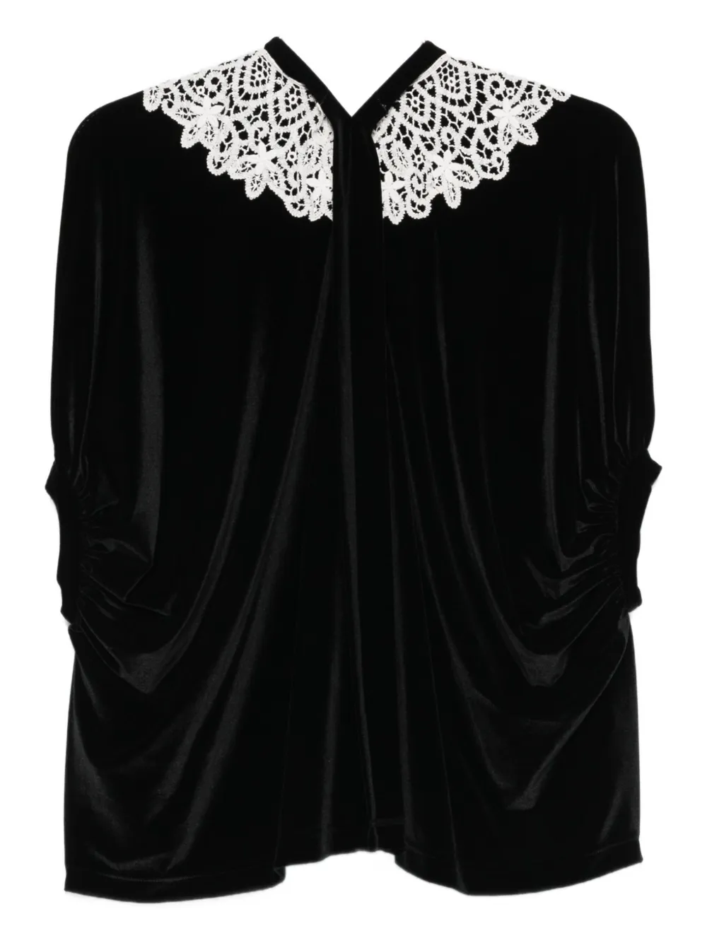 Junya Watanabe Lace Collar Shirt In Black