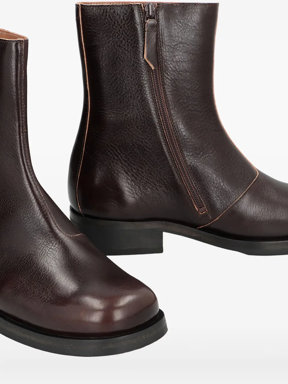 Our Legacy Vibram Sole Zip Boots Truck In Brown