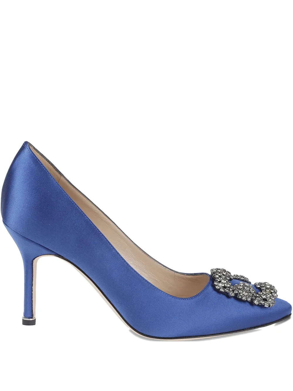 Manolo Blahnik 90mm Crystal-embellished Pumps In Blue