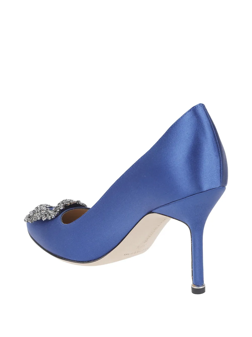 Manolo Blahnik 90mm Crystal-embellished Pumps In Blue