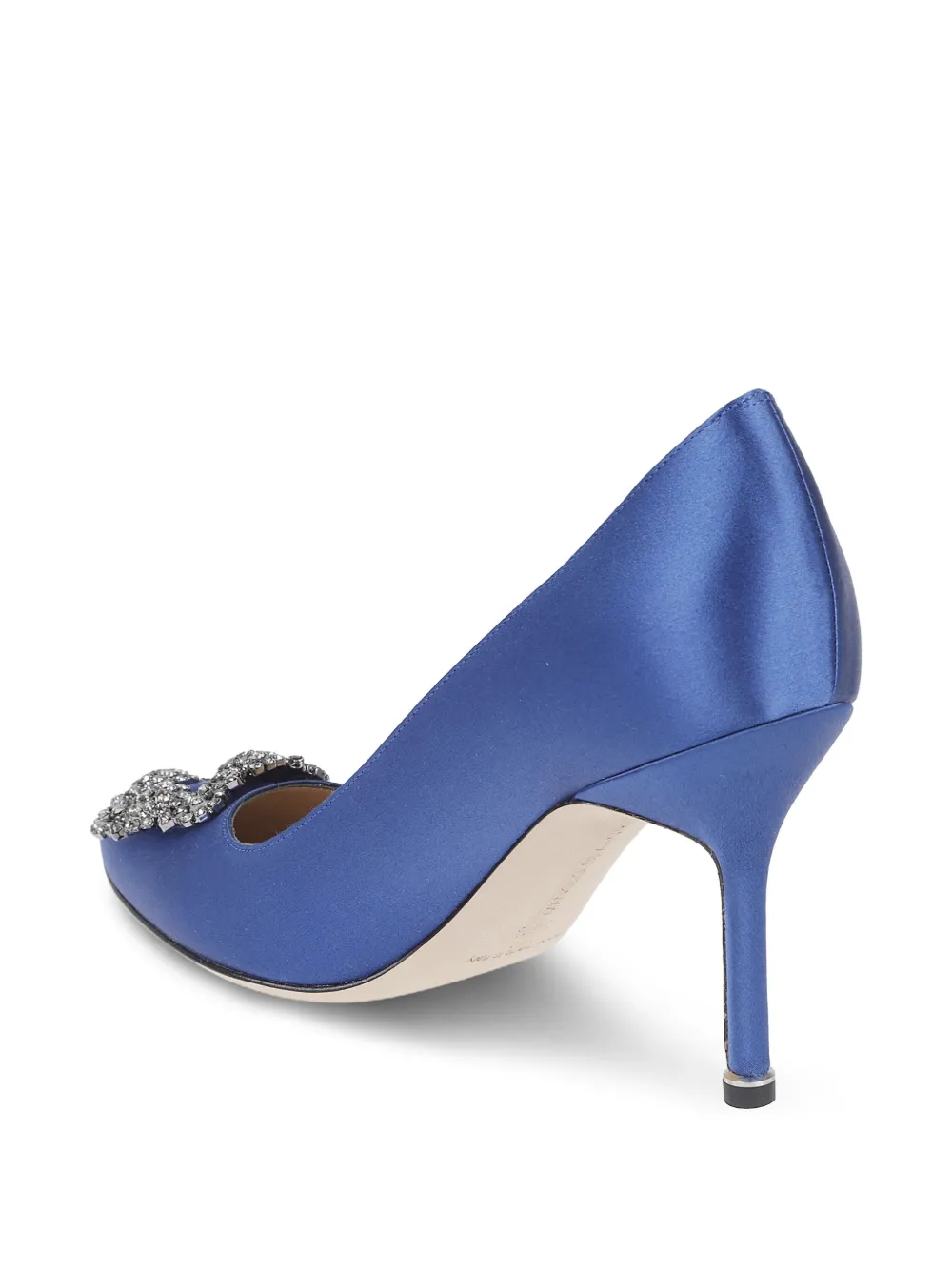 Manolo Blahnik 90 mm pumps verfraaid met kristallen Blauw