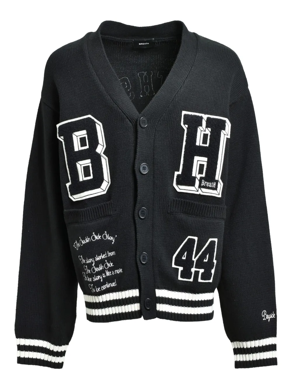 BREATH BH-patch cardigan | Black | Image 1