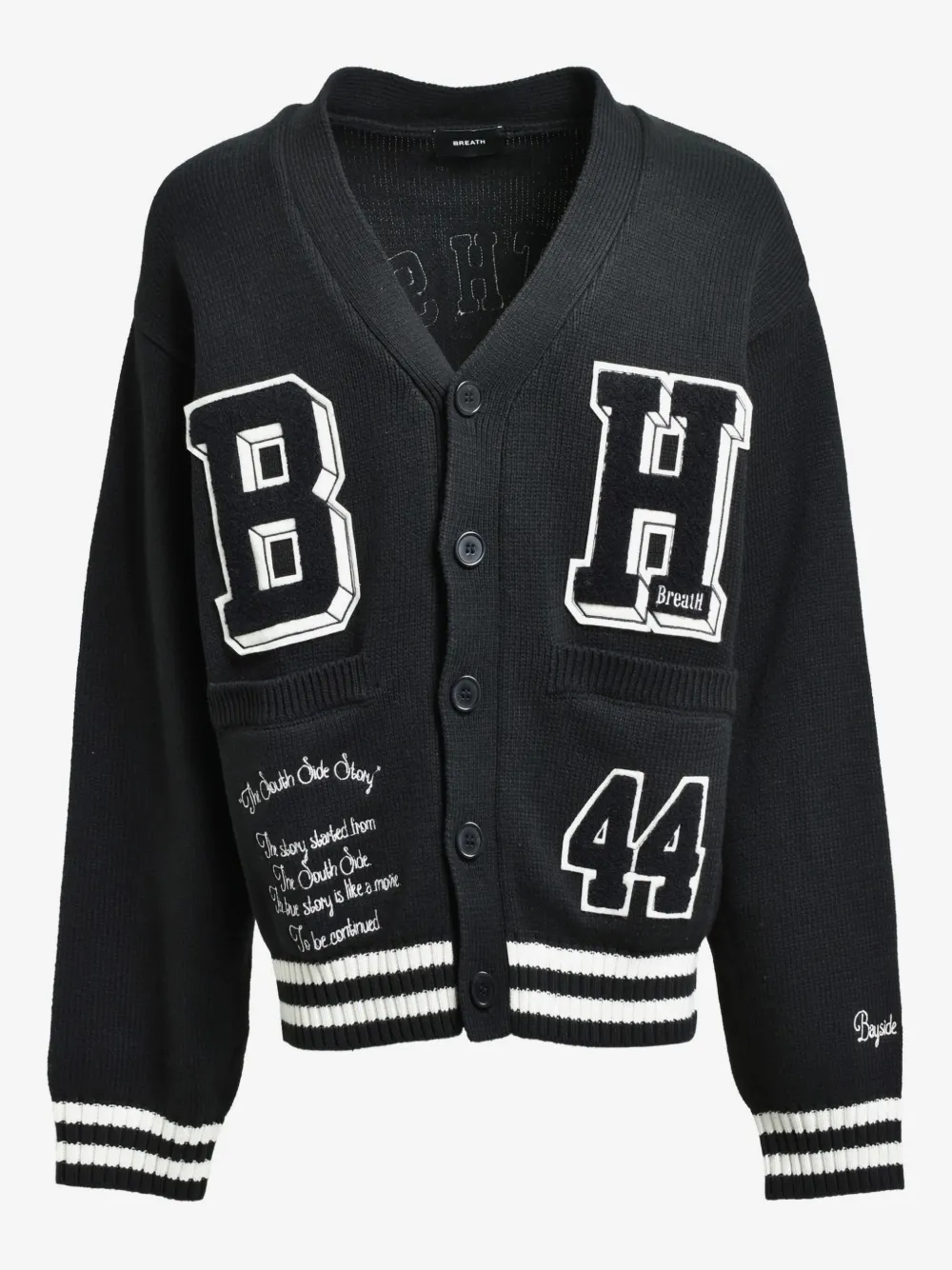 BREATH BH-patch cardigan | Black | Image 1