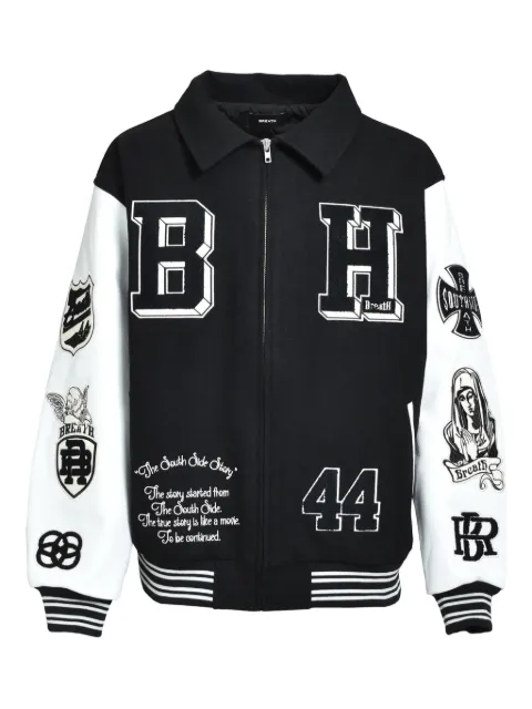 BREATH BH Patch Stadium bomber jacket