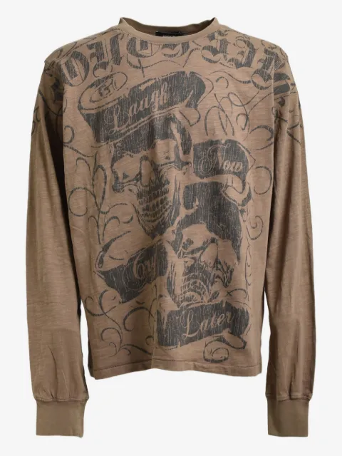 BREATH T-Shirt mit Totenkopf-Print