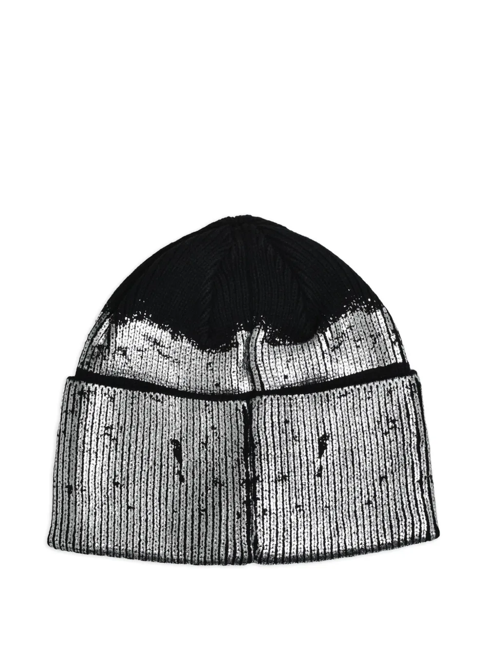 BREATH foil-print beanie hat | Black | Image 1