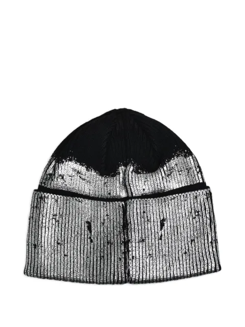 BREATH foil-print beanie hat