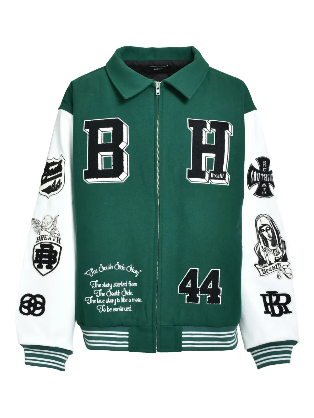 BREATH BH-appliqué jacket | Green | Image 1