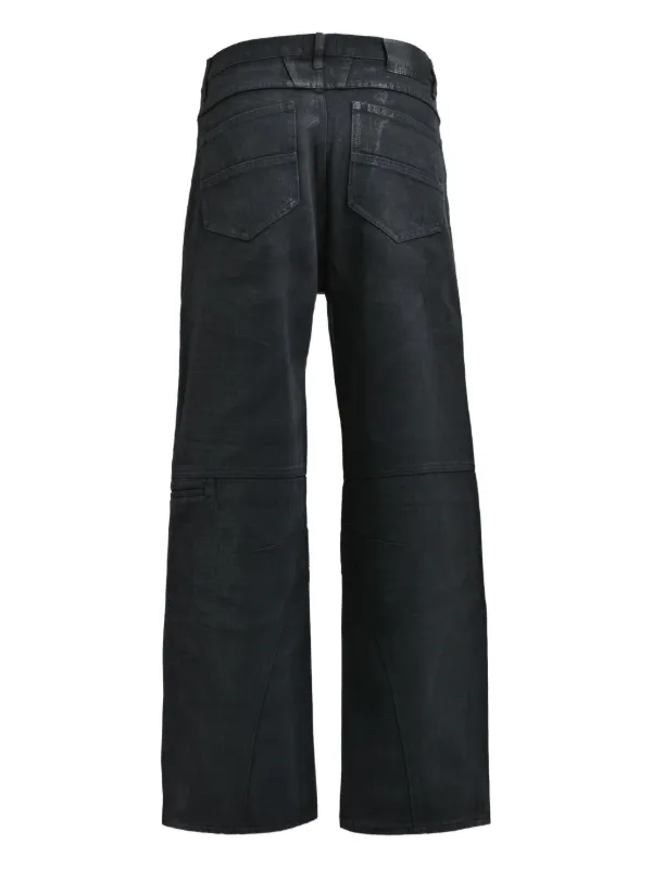 BREATH Coated Biker Jeans | Black | FARFETCH SK