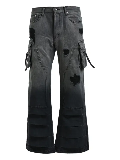 BREATH pantalones cargo con efecto envejecido