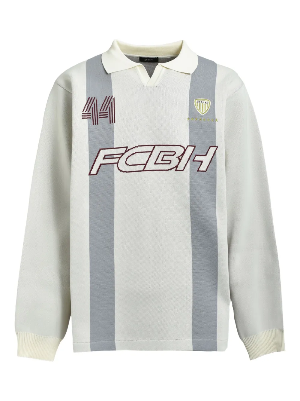 Breath Uniform Polo-collar Sweater In Neutral