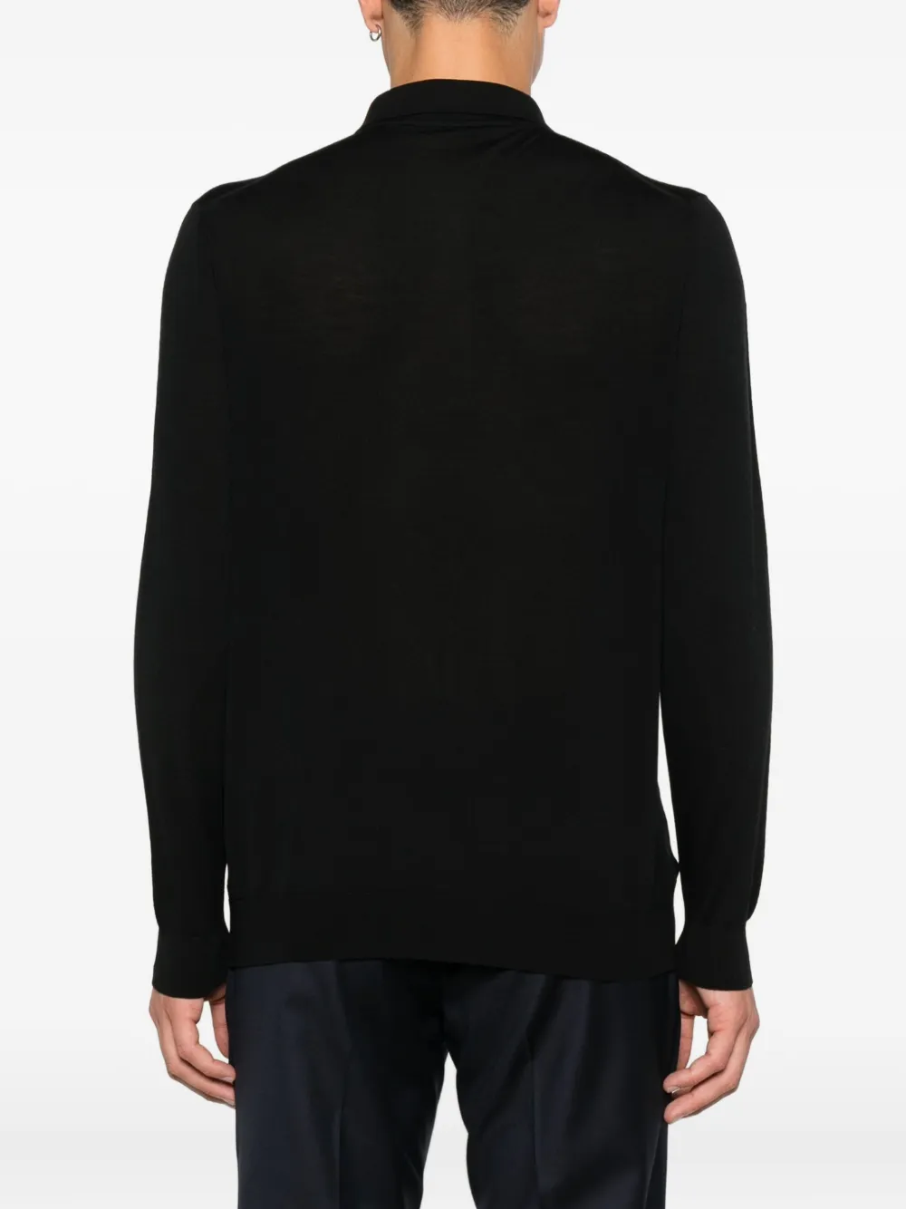 Kiton Poloshirt met rits Zwart