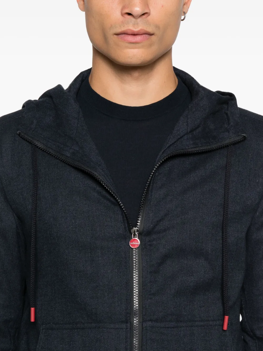 Kiton Jack met capuchon Blauw