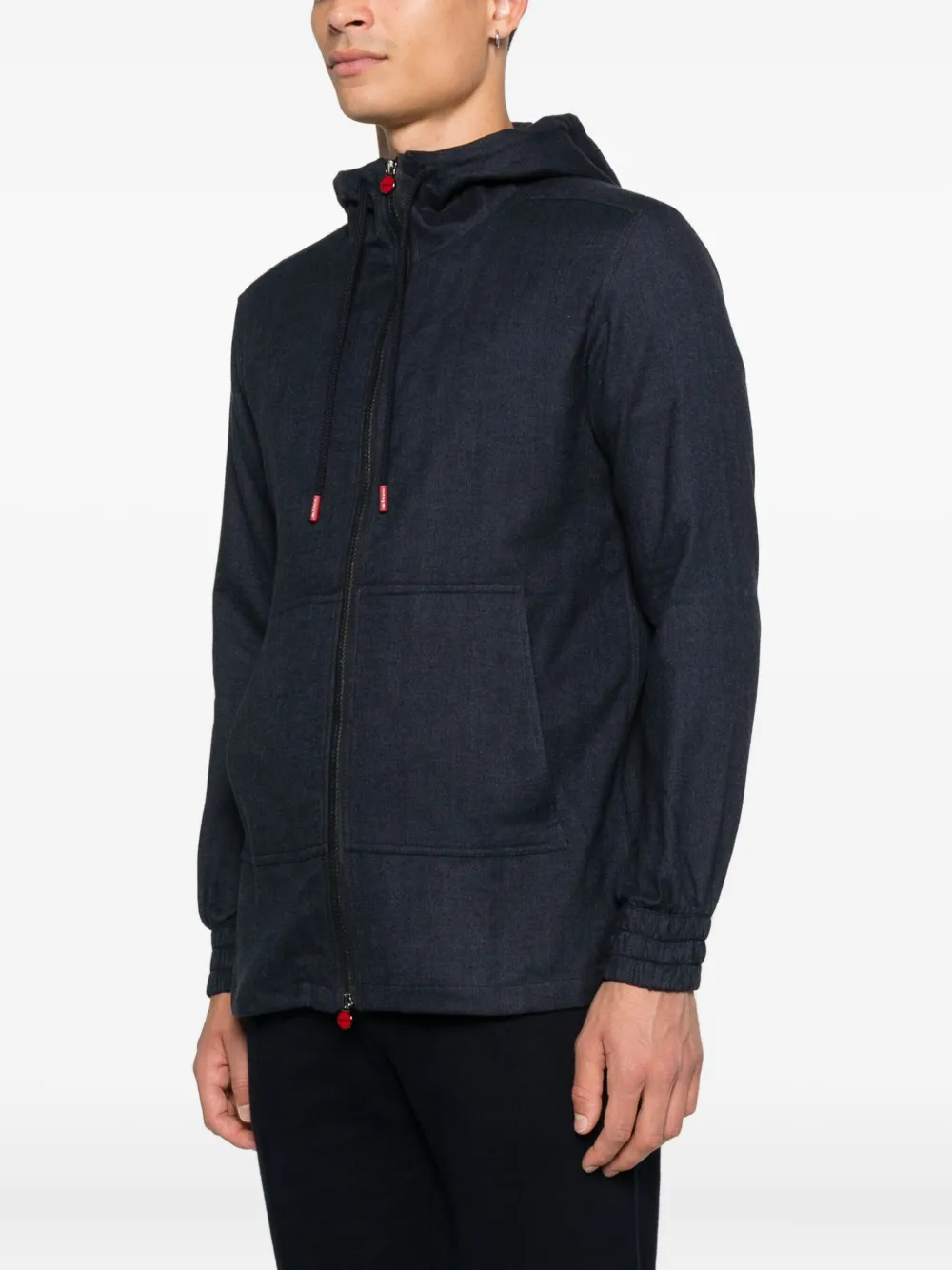 Kiton Jack met capuchon Blauw