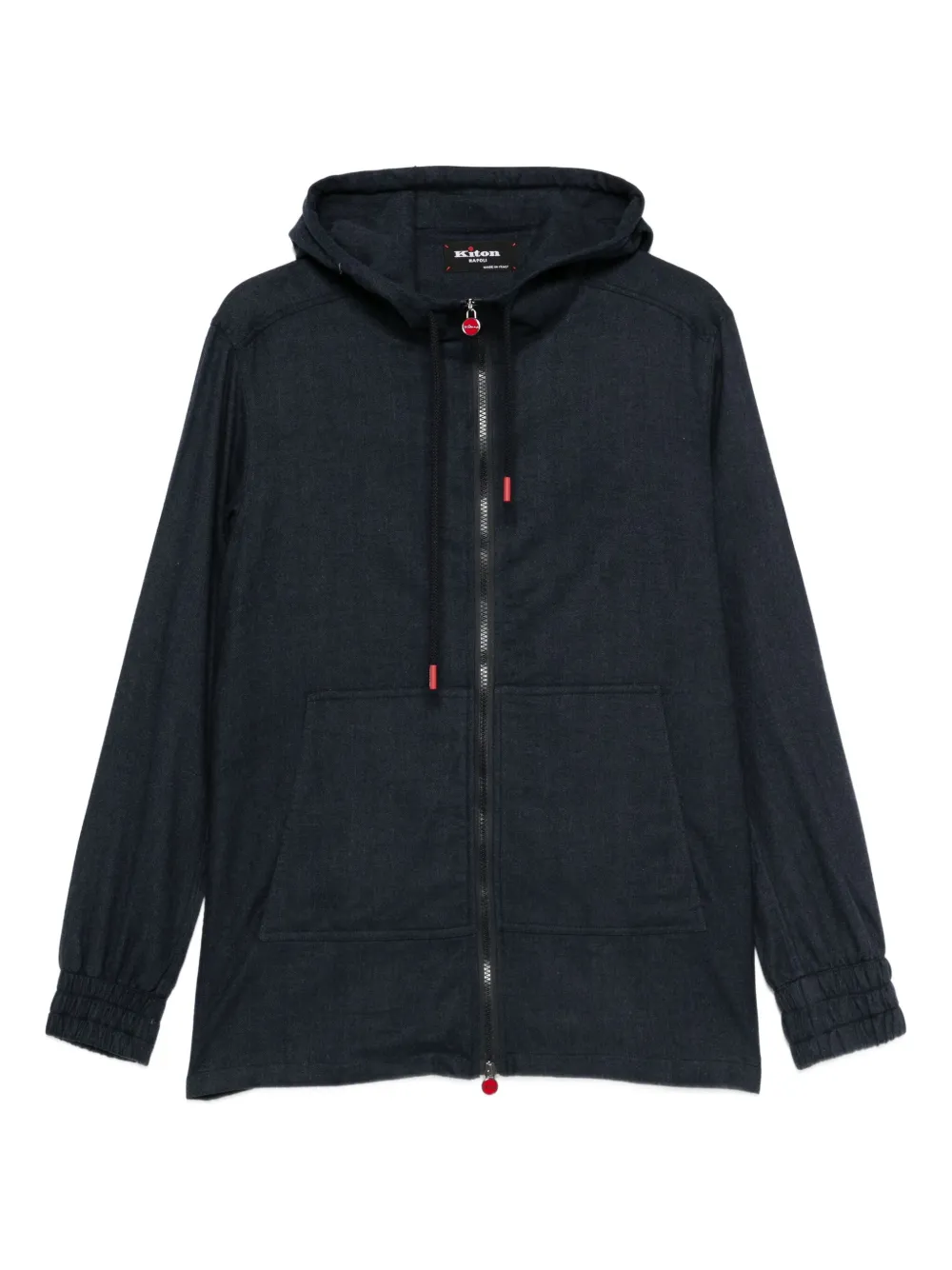 Kiton hooded zip-up jacket | Blue | Image 1