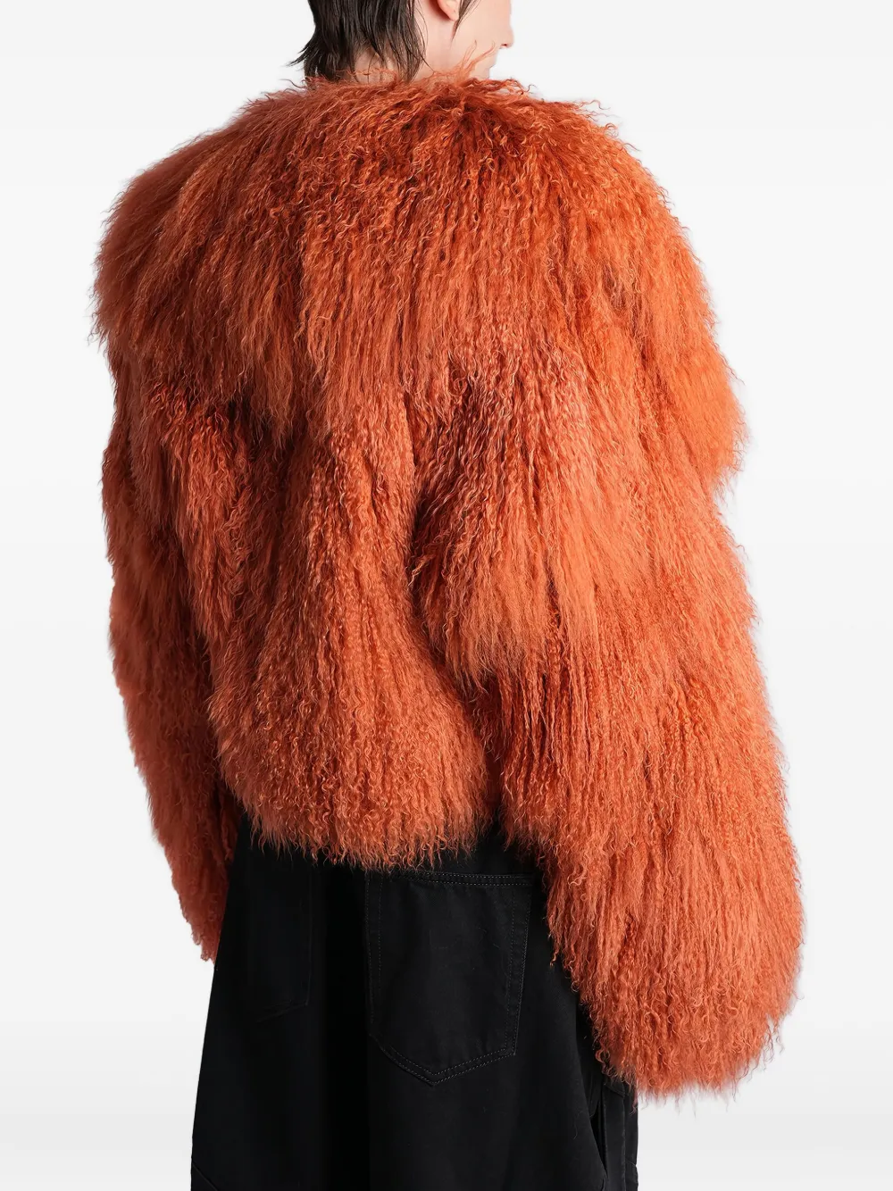 Attico Fur Coat In Brown