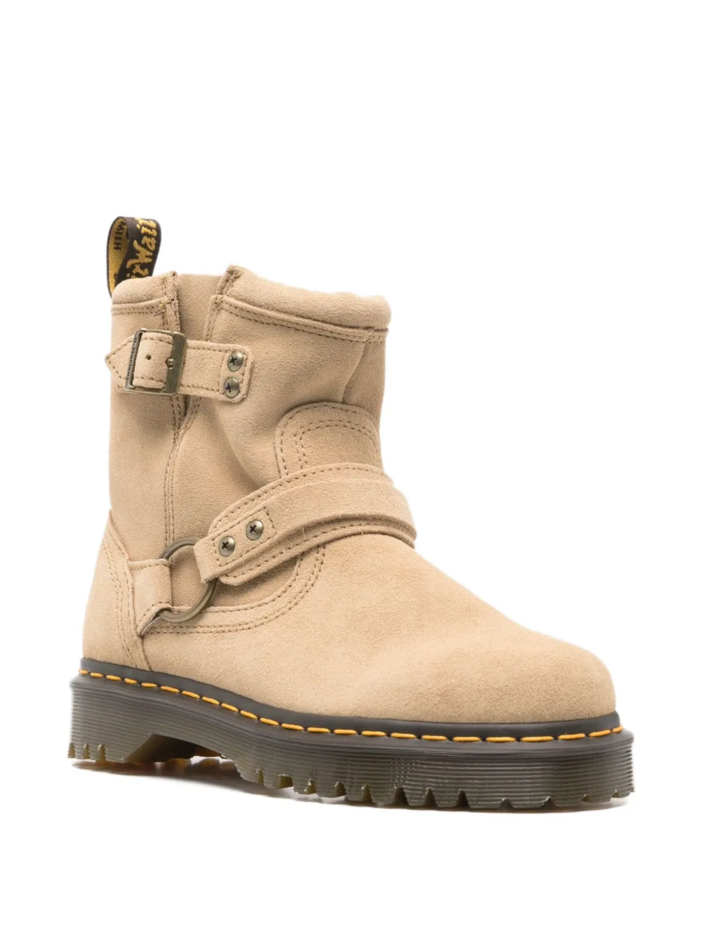 Dr. Martens 40 mm Anistone laarzen met gespbandje Beige