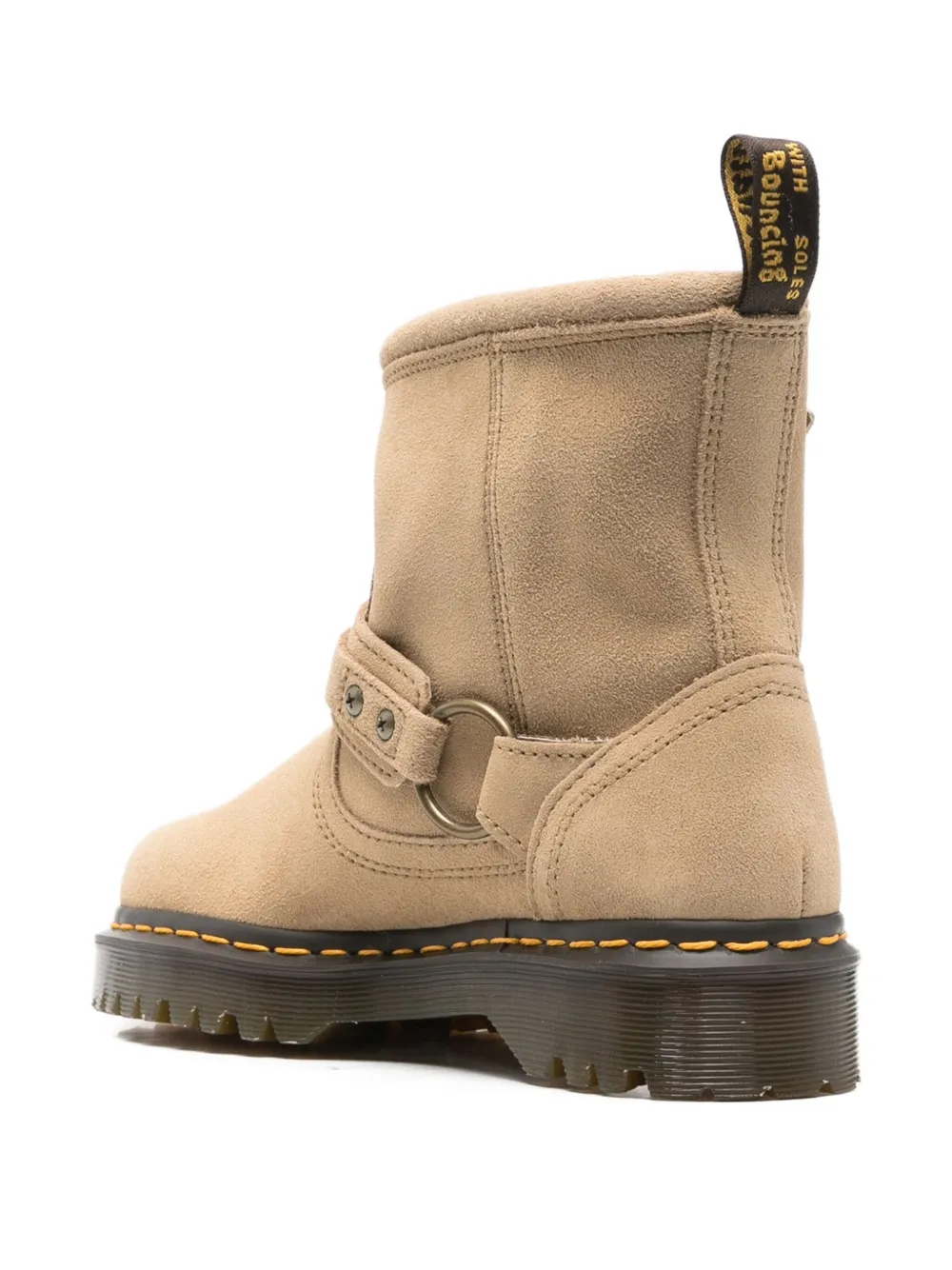 Dr. Martens 40 mm Anistone laarzen met gespbandje Beige