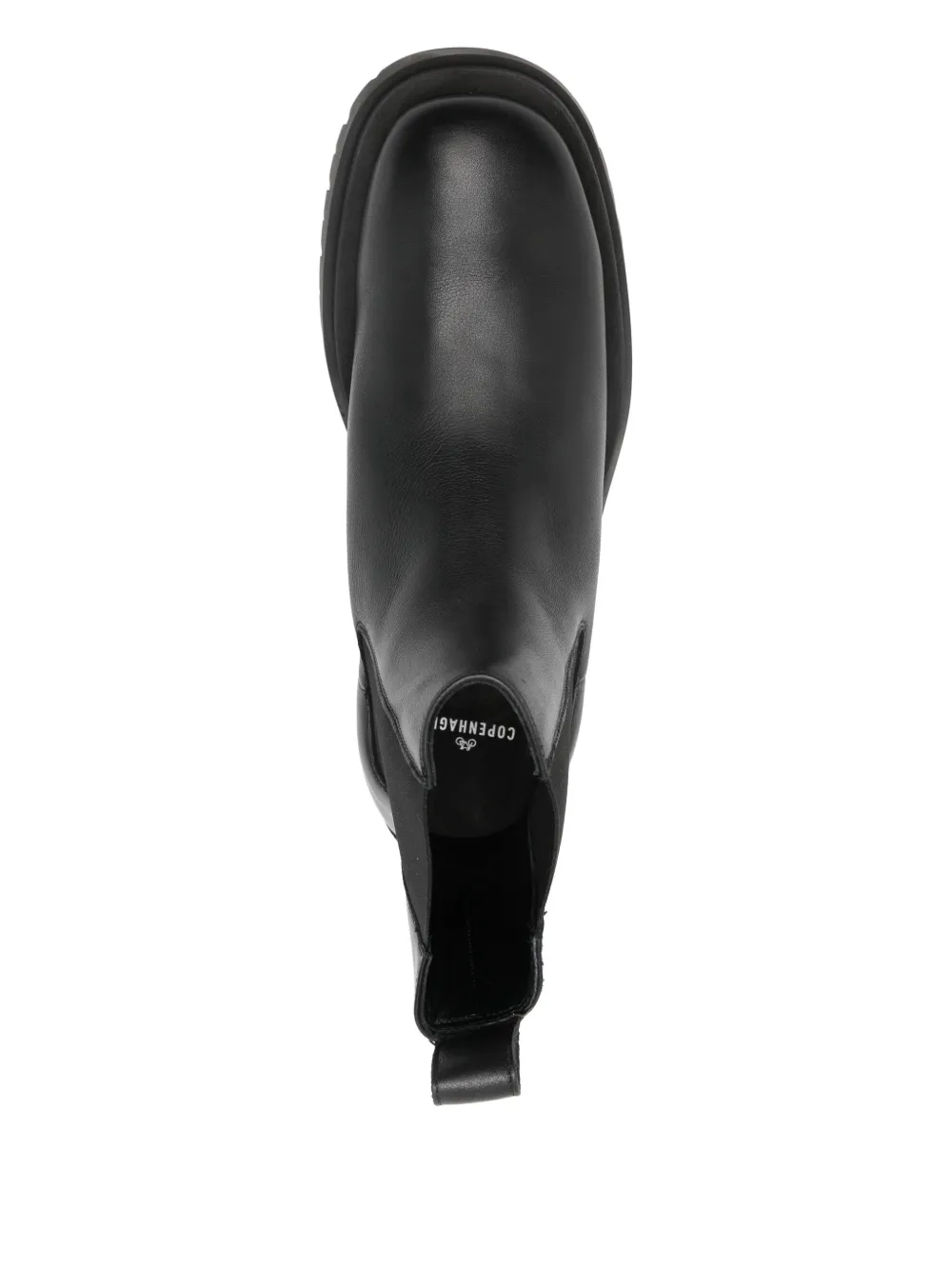 Copenhagen Platform Leather Boots In Black