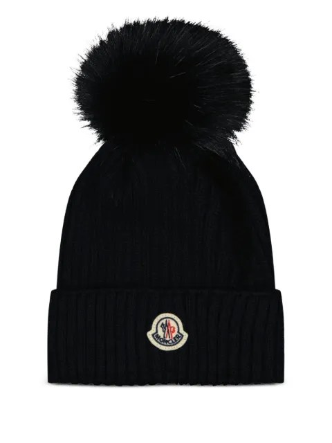Moncler gorro tejido con pompón