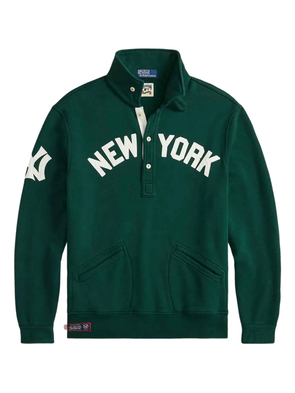 Polo Ralph Lauren sudadera con botones en colaboración con Yankees | verde | Image 1