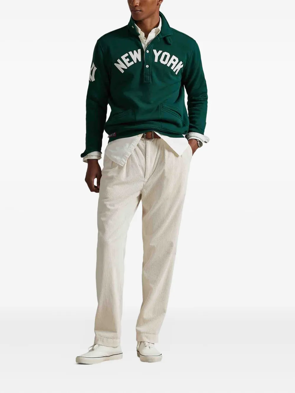 Polo Ralph Lauren xYankeesbutton-fastening sweatshirt - Groen
