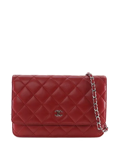 CHANEL Pre-Owned 2014-2015 CC Quilted Lambskin Wallet on Chain crossbody bag