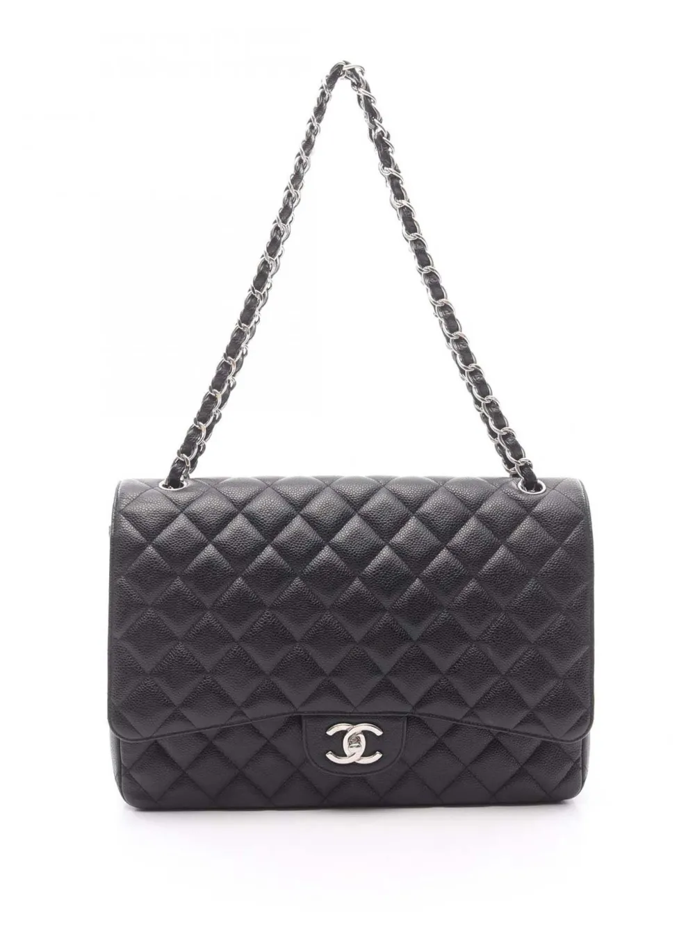 CHANEL Pre-Owned 2011 Maxi Classic Caviar Double Flap shoulder bag - CHANEL Pre-Owned 2011 Maxi Classic Caviar Double Flap shoulder bag -