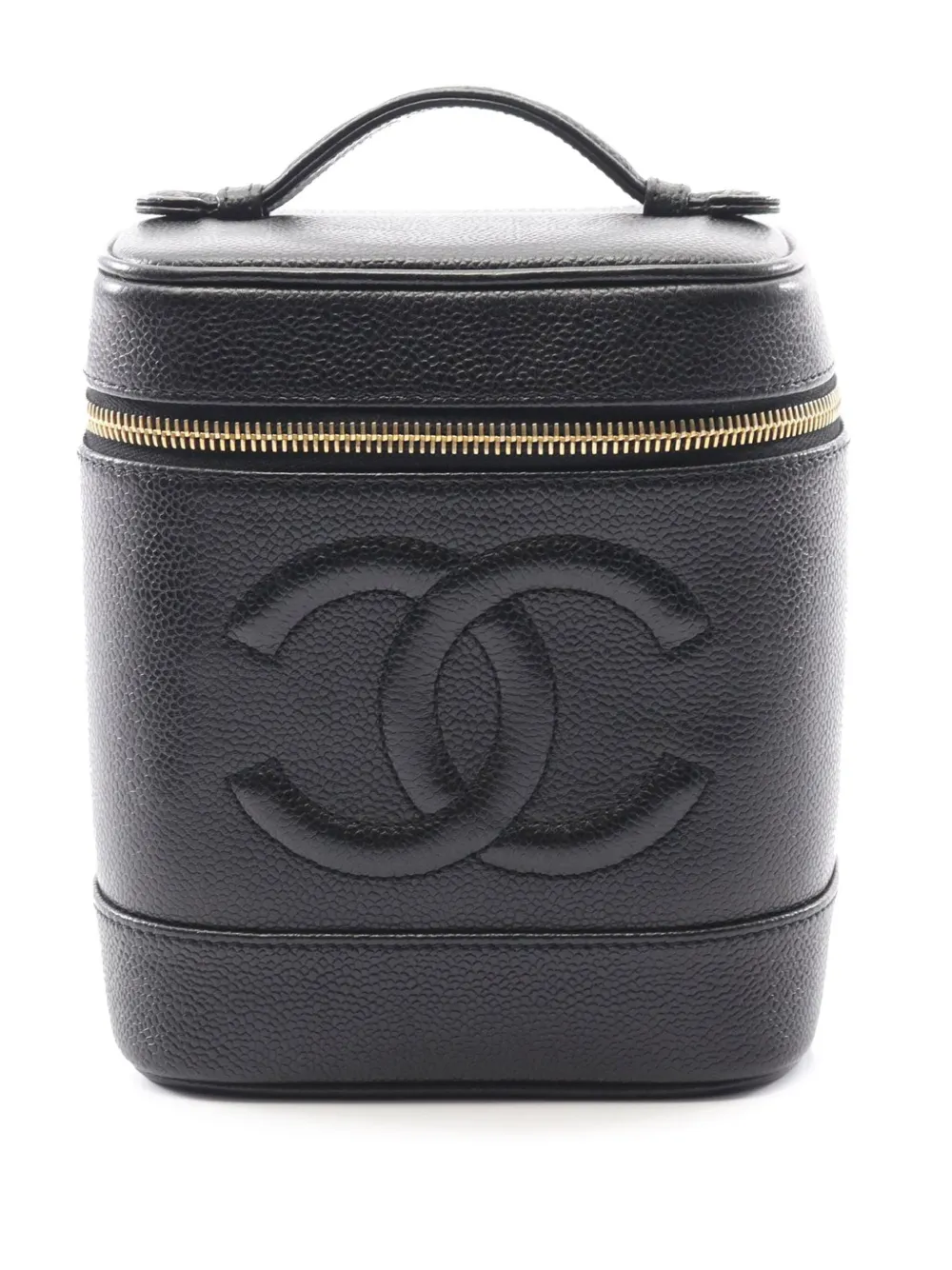 CHANEL Pre-Owned 1997-1999 CC Caviar Case vanity bag - ブラック CHANEL Pre-Owned 1997-1999 CC Caviar Case vanity bag - ブラック