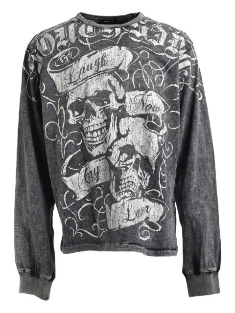 BREATH skull-print long-sleeve Tshirt