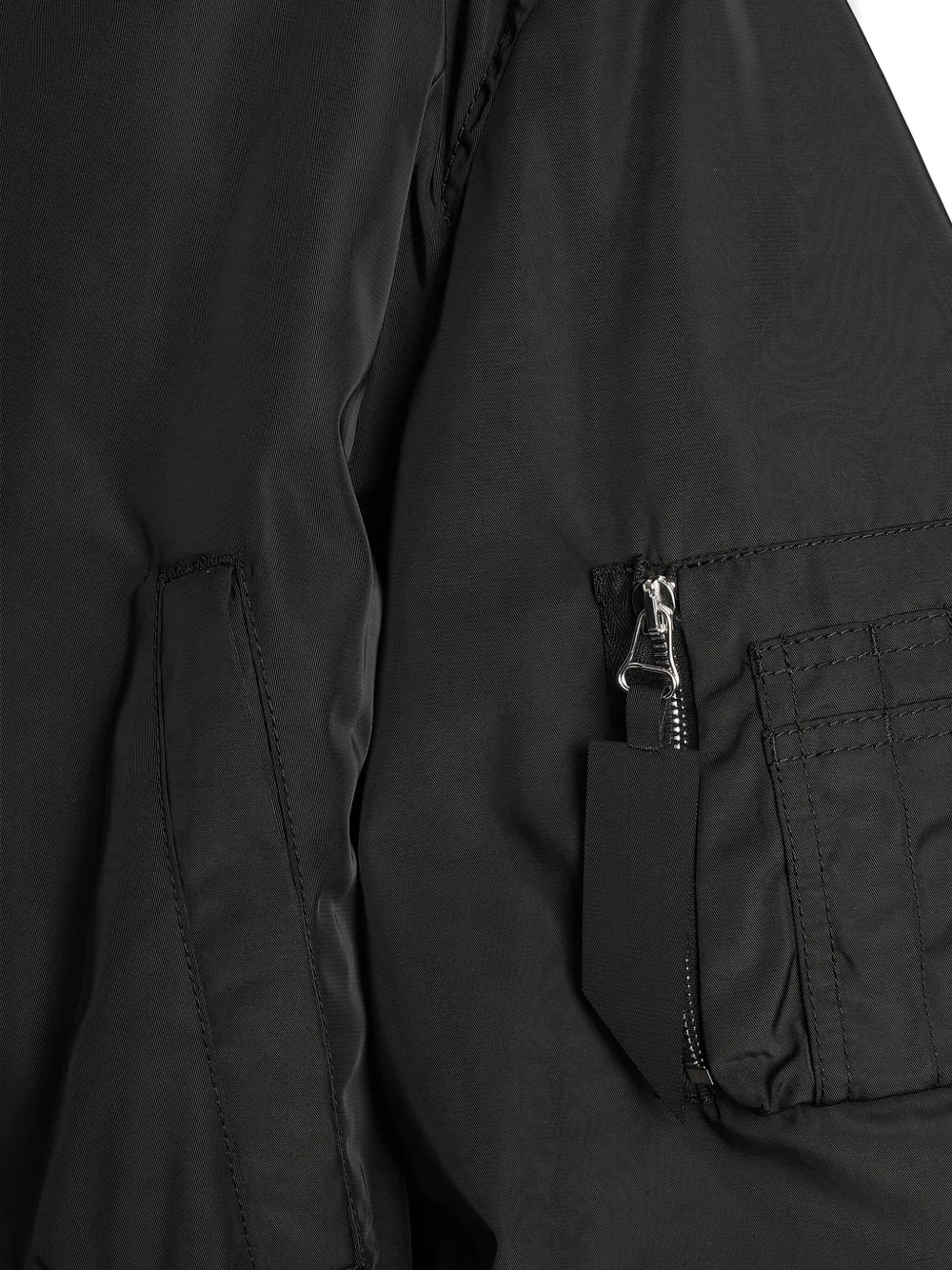 Attico Zip Pocket Bomber Jacket In Black