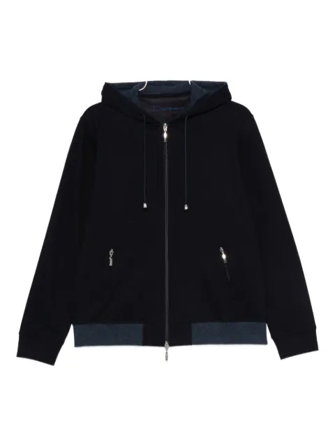 Doriani Cashmere zip-fastening hoodie 