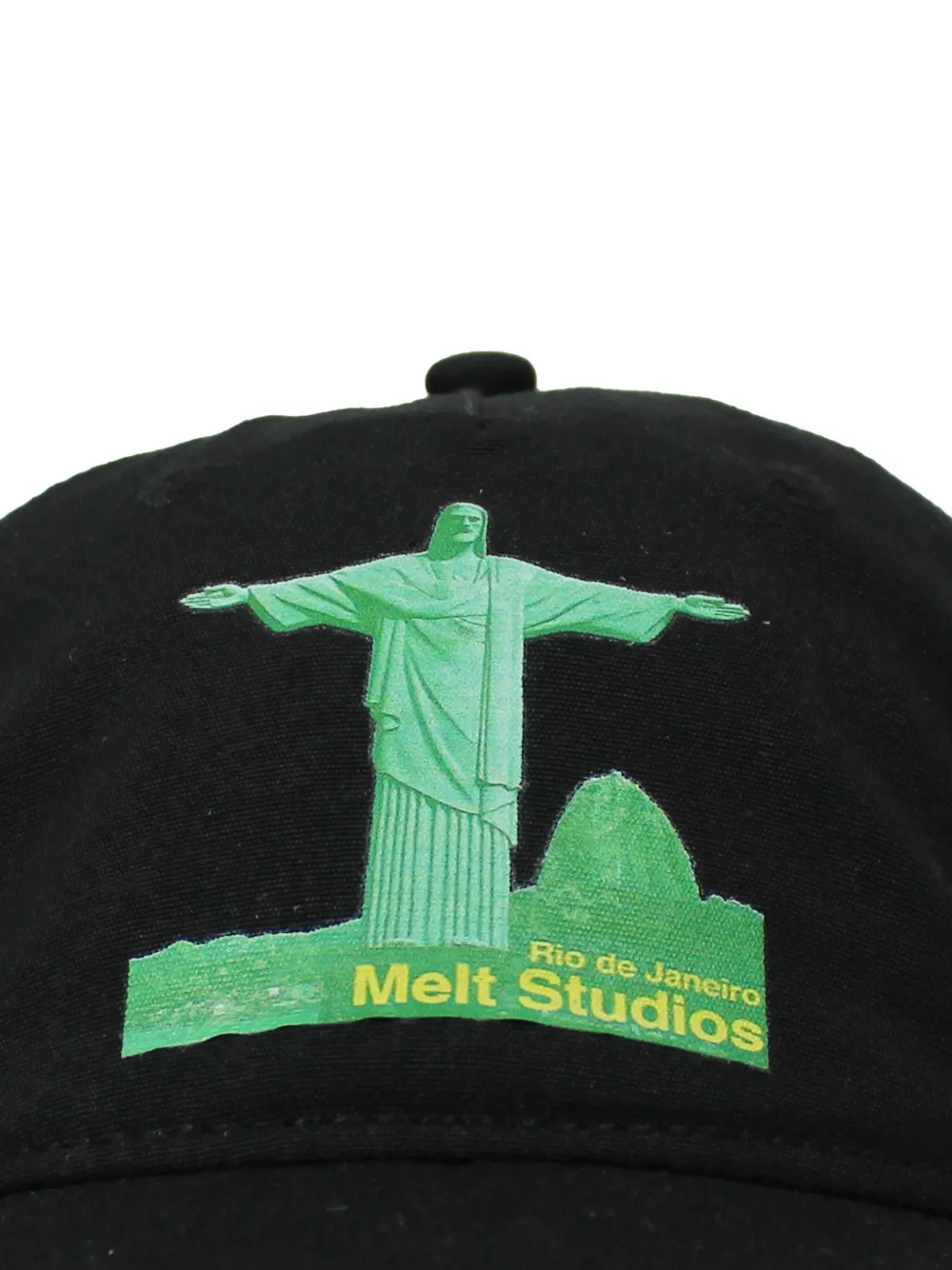 Melt Design-print Baseball Cap In Black