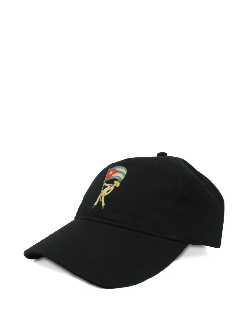 Melt Design-print Baseball Cap In Brown