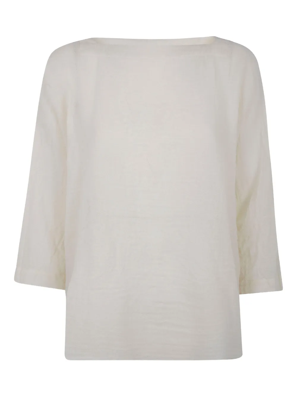 Daniela Gregis Boat-meck Wool Blouse In White
