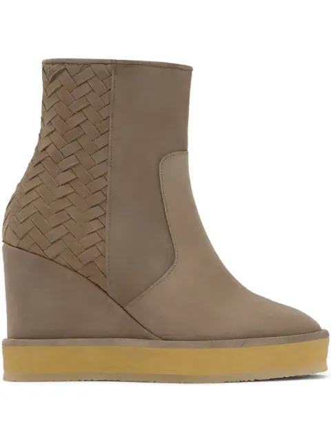 Castañer 100mm Brelia woven wedge boots
